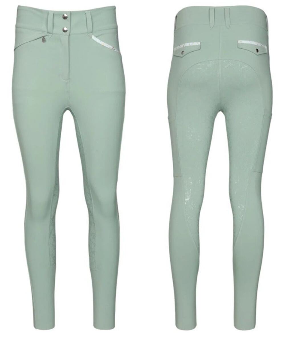 Dapplebay Ladies Dragonfly Meadow Compression Full Seat Breeches Sz Small